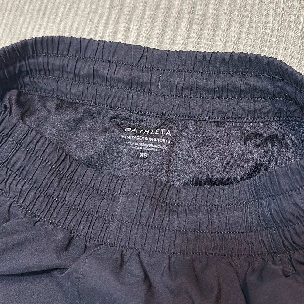 Athleta Mesh Racer Run Shorts - Picture 3 of 4